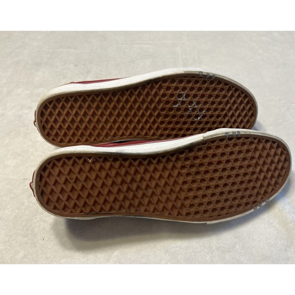 Vans Shoes Men’s Size 12 Red Low Skate Off The Wall Suede Canvas Gum Sole Sk8 - Picture 7 of 9